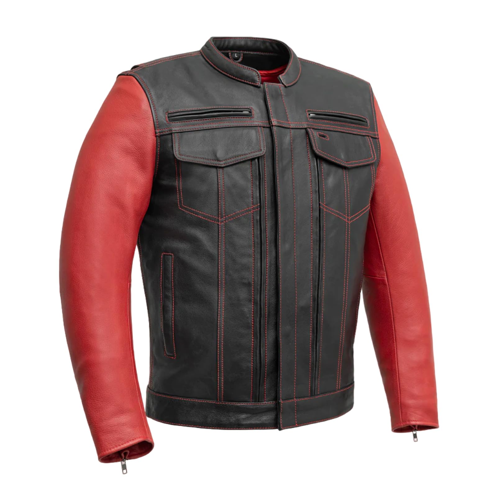 Raider - Men's Motorcycle Biker Riding Leather Jacket