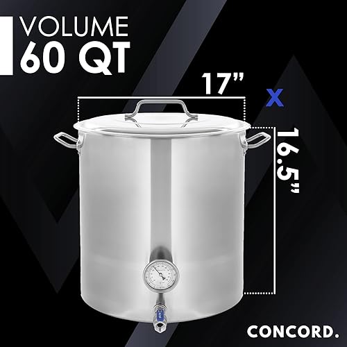 Miniatura 6 de CONCORD Olla de acero inoxidable, para el hogar, con accesorios soldados. Cacerola.