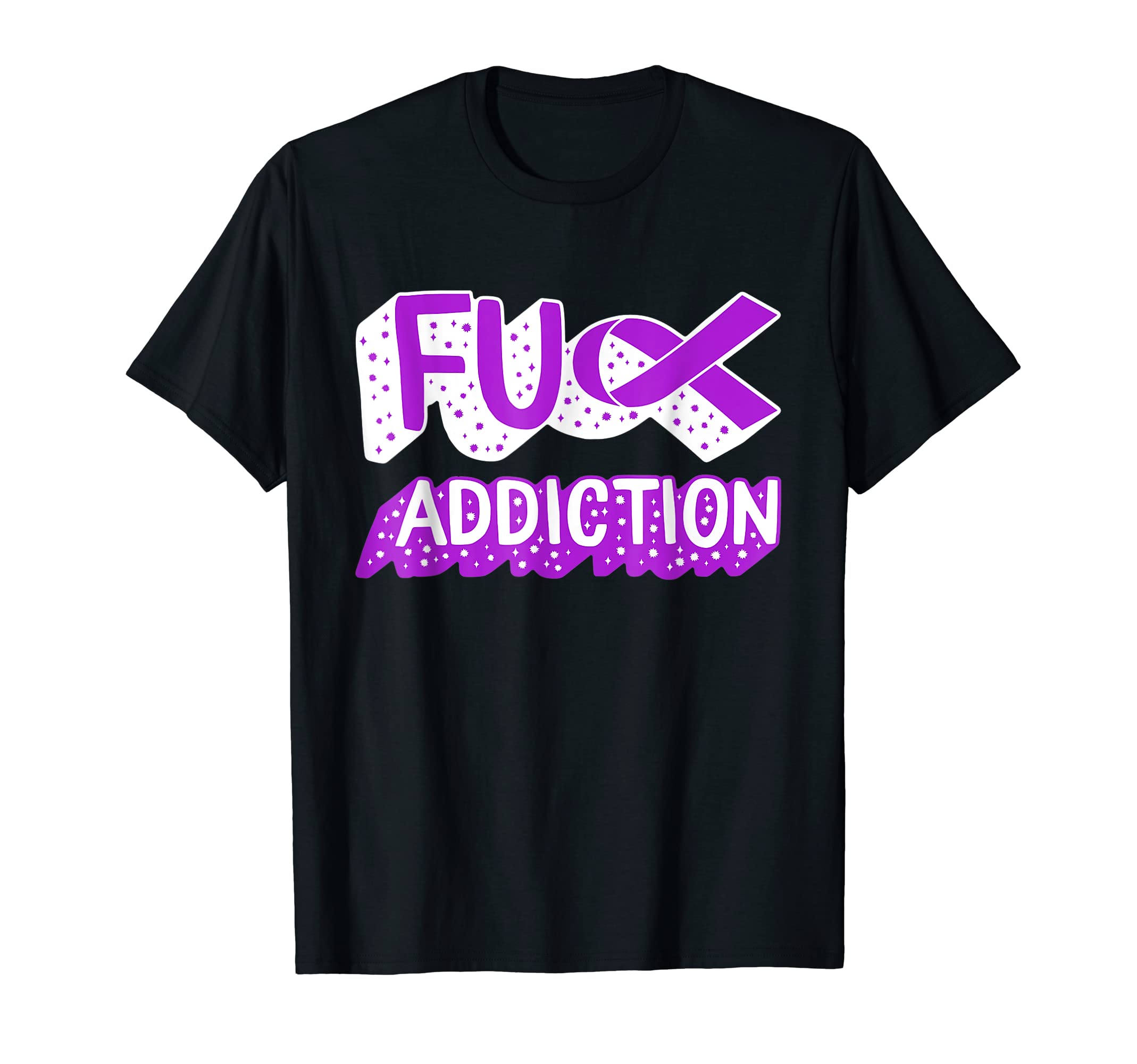 CatDrug Overdose Awareness Fuck Addiction Ribbon Tee, Drug Addi T-Shirt