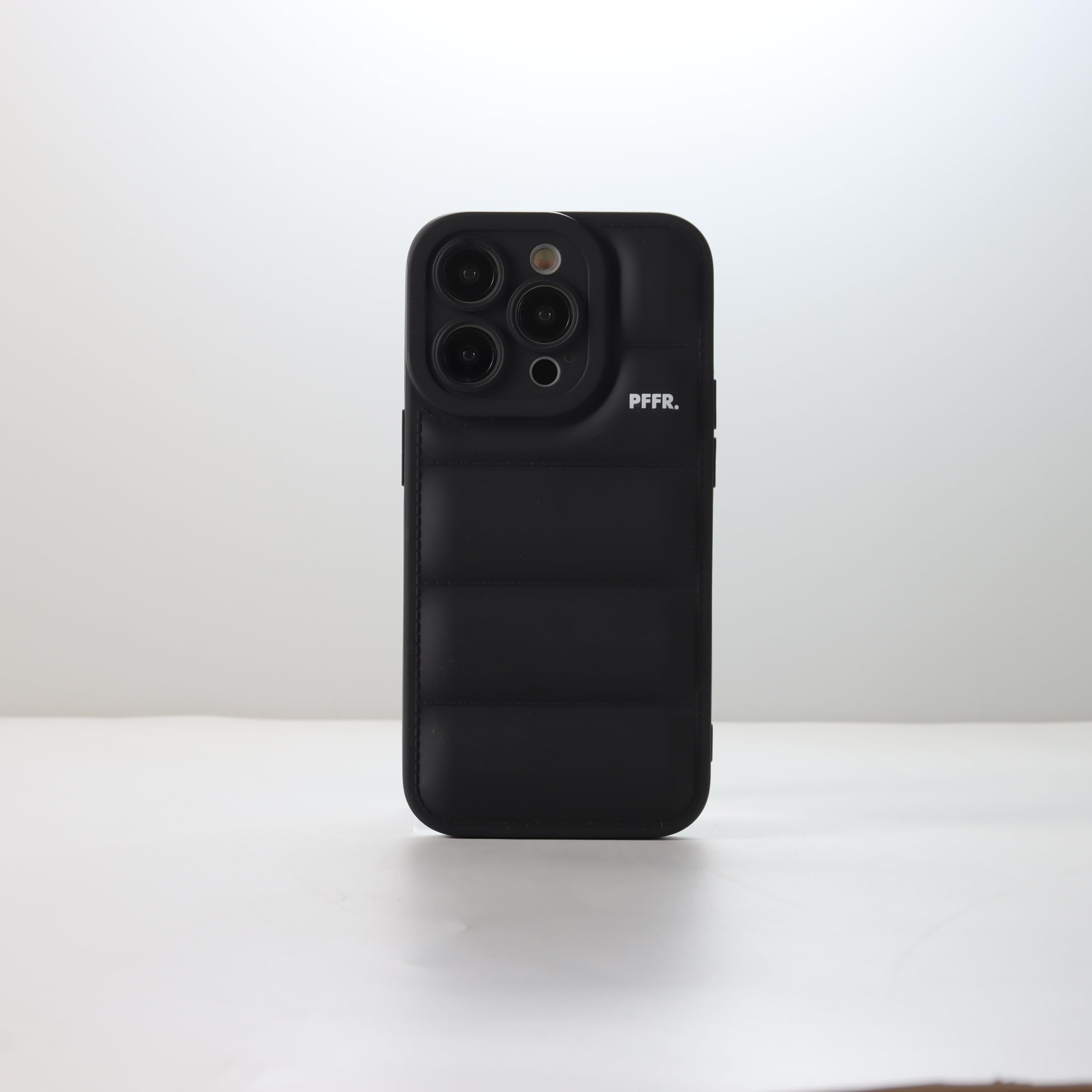 PFFR.iPhone 14 Pro Puffer Jacket Case - TPU Air Bubble Case for Extra Protection | Water Resistant, Full Phone and Camera Protection - Bumper Case Compatible with iPhone 14 Pro - Black