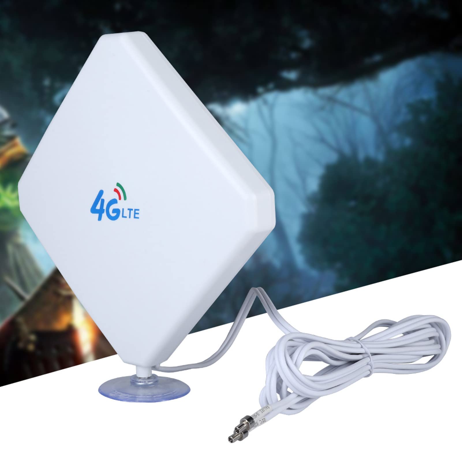 4G LTE 3G 4Hochleistung Antenne 35dBi Netzwerkverstärker, 4G LTE WiFi Router Signalverstärker Weiß