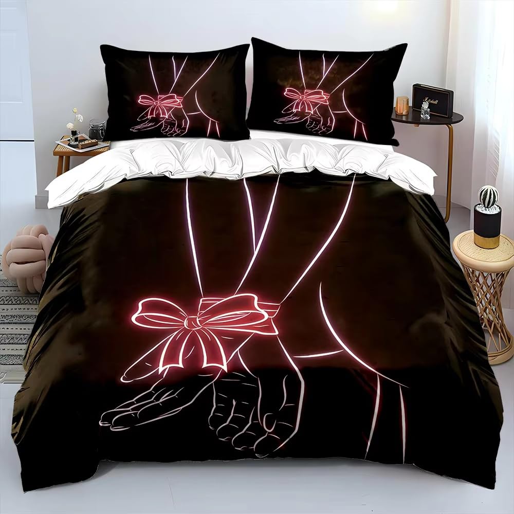Parure de Lit 1 Personne avec Fermeture Éclair Pratique et Tissu Respirant