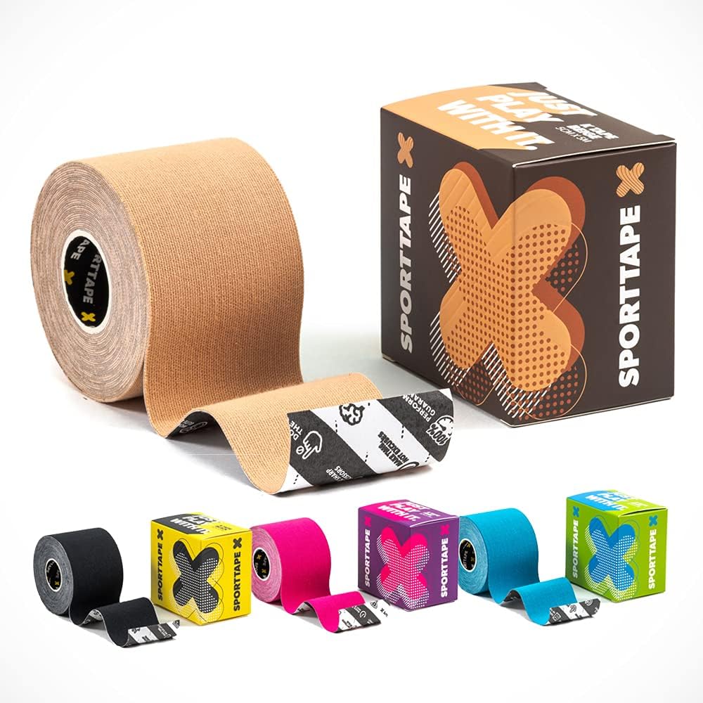 SPORTTAPE Kinesiology Sports Tape 5m Roll Beige Physio & Sports