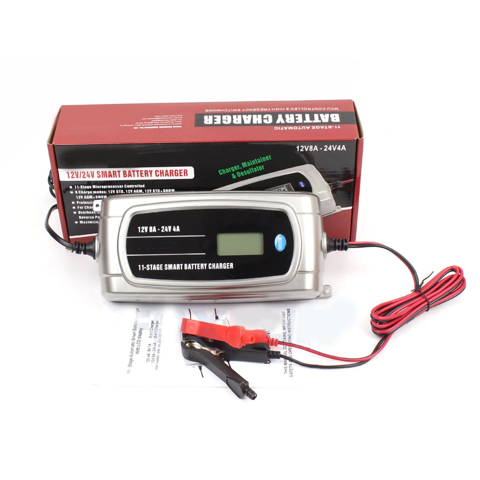 Caricatore della Batteria 'auto Manutentore Automatico della Batteria Automatica con Display LCD per Camion (FBC 122408)