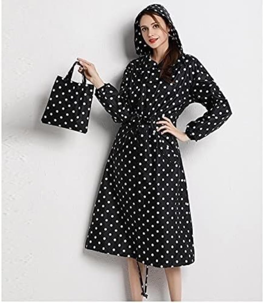 Chubasquero Poncho De Lluvia Largo para Mujer, Impermeable, con Capucha, para Senderismo, Impermeable Fino Impermeable(B,XXL)