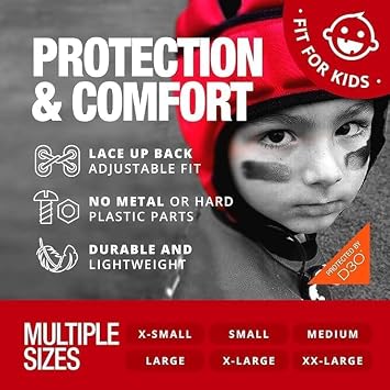 GameBreaker PRO Soft Headgear, D3O Protection for Football, Rugby, MMA, Lacrosse, Black, Medium, 7v7, Flag Football, Water Polo, Surfing - Adult and Youth