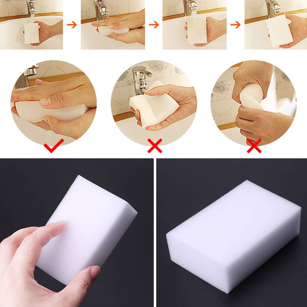 Sponge Eraser Strong Power Melamine Foam Pad New for Bathtub Floor Baseboard Bathroom Wall