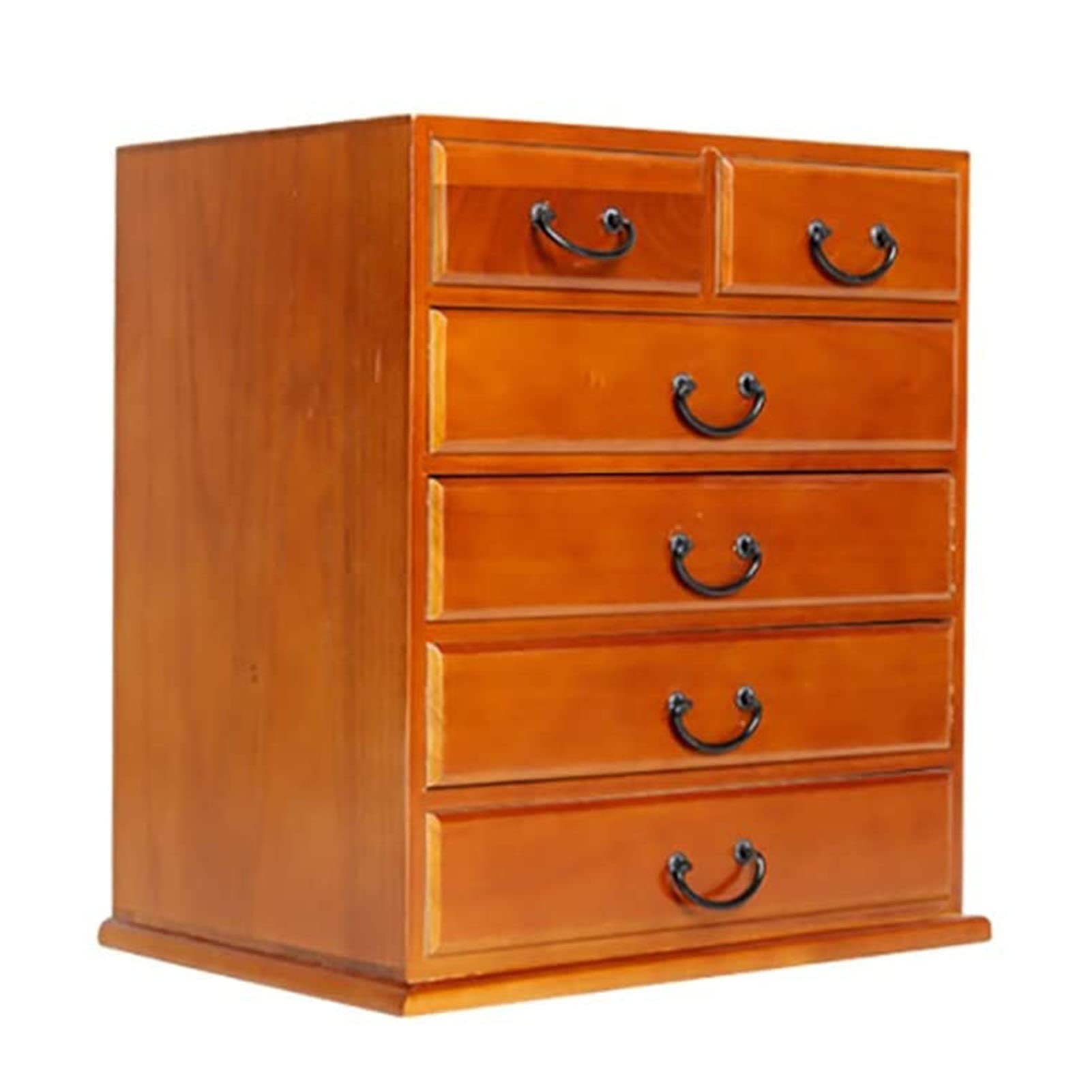 ASerZenith Solid Wood File Cabinet, Desk Storage Box, 5/6 Drawer File Cabinet Storage Cabinet for A4 Paper, Magazines, Files