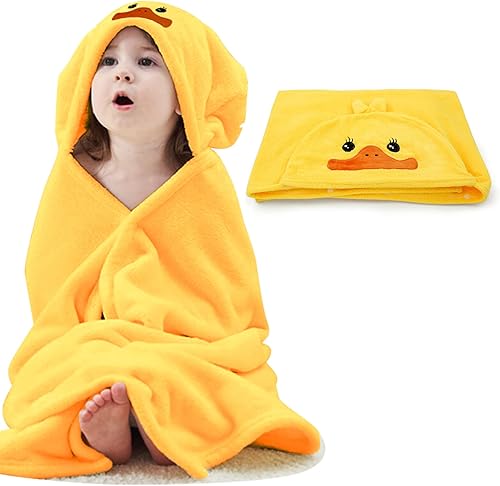 Toalla de baño para bebé con capucha, bata de baño absorbente para niños pequeños, mantas suaves para recién nacidos, toalla de baño grande para