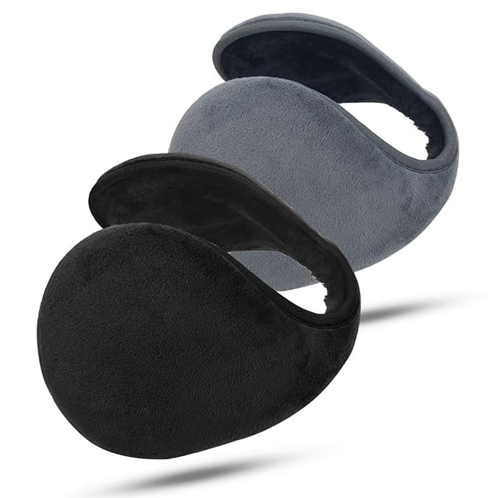 2 Pcs Ear Muffs, Ear Muffs Men Women, Warm Earmuffs Plush Outdoor Soft Earmuffs Ear Warmer Winter, Adjustable Fleece Ear Warmer in Indoor Outdoors Activities for Unisex