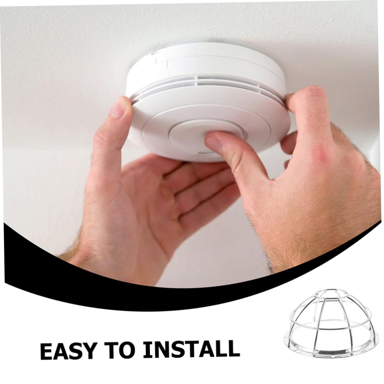 8 Piezas Protector de Detector de de Acero Inoxidable Resistente para de Malla Protectora Hueca para Alarmas de Hogar y Oficina