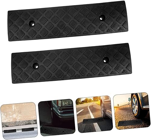 Miniatura 9 de VICASKY 2 rampas de goma antideslizantes para automóvil, resistentes al deslizamiento, duraderas para acera y cuatrimoto, diseño de absorción de