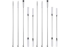 10-Piece Stainless Steel Lab Spatula