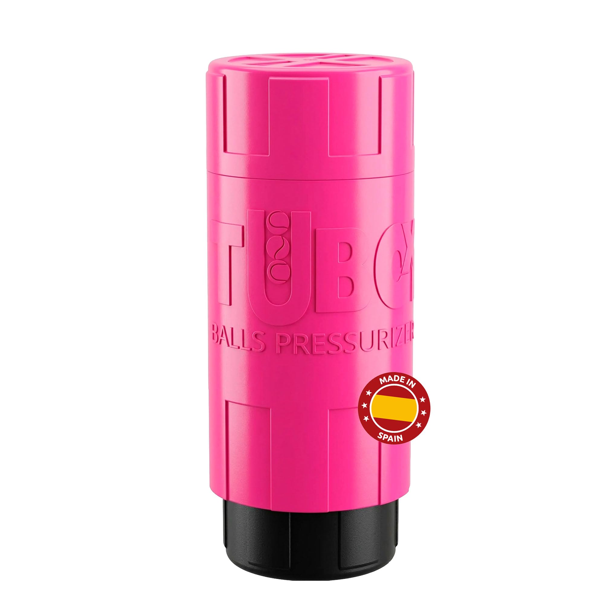 TUBOPLUS X3 - Padel and Tennis Ball Pressuriser | Airtight Box to Maintain Pressure and Recover the Bounce | Capacity: 3 Balls | Pump Not Included - Pink โ image 1