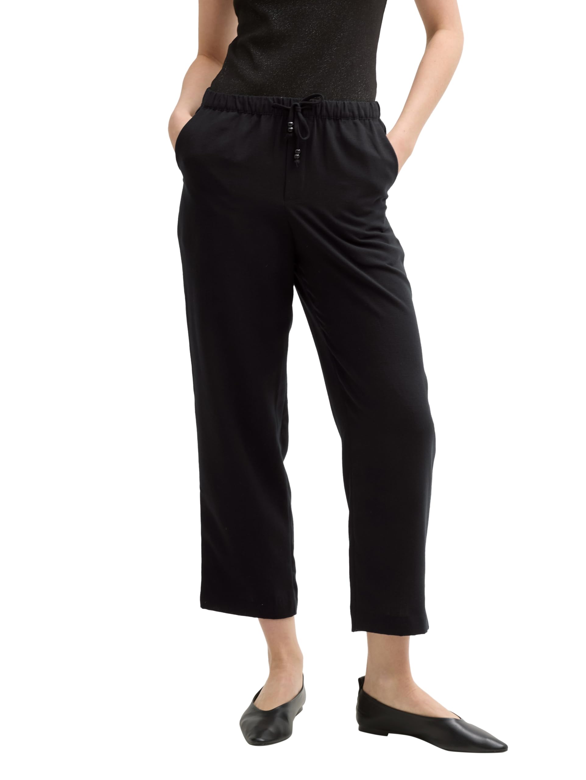 Tom Tailor Denim Damen Cropped Loose Fit Hose