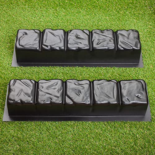 BETONEX 2 pcs 23.34 inch Straight Edge Stone Concrete Mold Plastic ABS 2mm Cement Molds - Concrete Edging Molds - Landscape Edging Mold Precast Casting Log Stone Border Stampcrete Concrete Mold