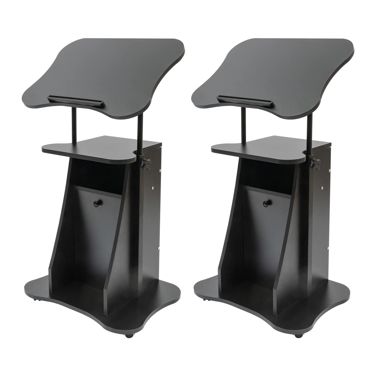 Snapklik.com : Mobile Laptop Podium Set Of 2, 26-43in Height Adjustable ...