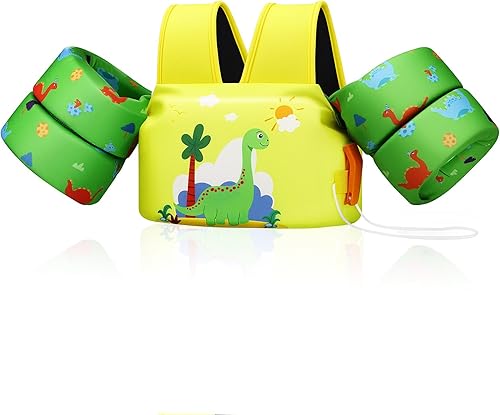 Vista 40 de MoKo - Chaleco de natación para niños entre 20, 30, 40 y 50 libras, banda para los brazos bonita con caricaturas, para piscina o deportes acuáticos