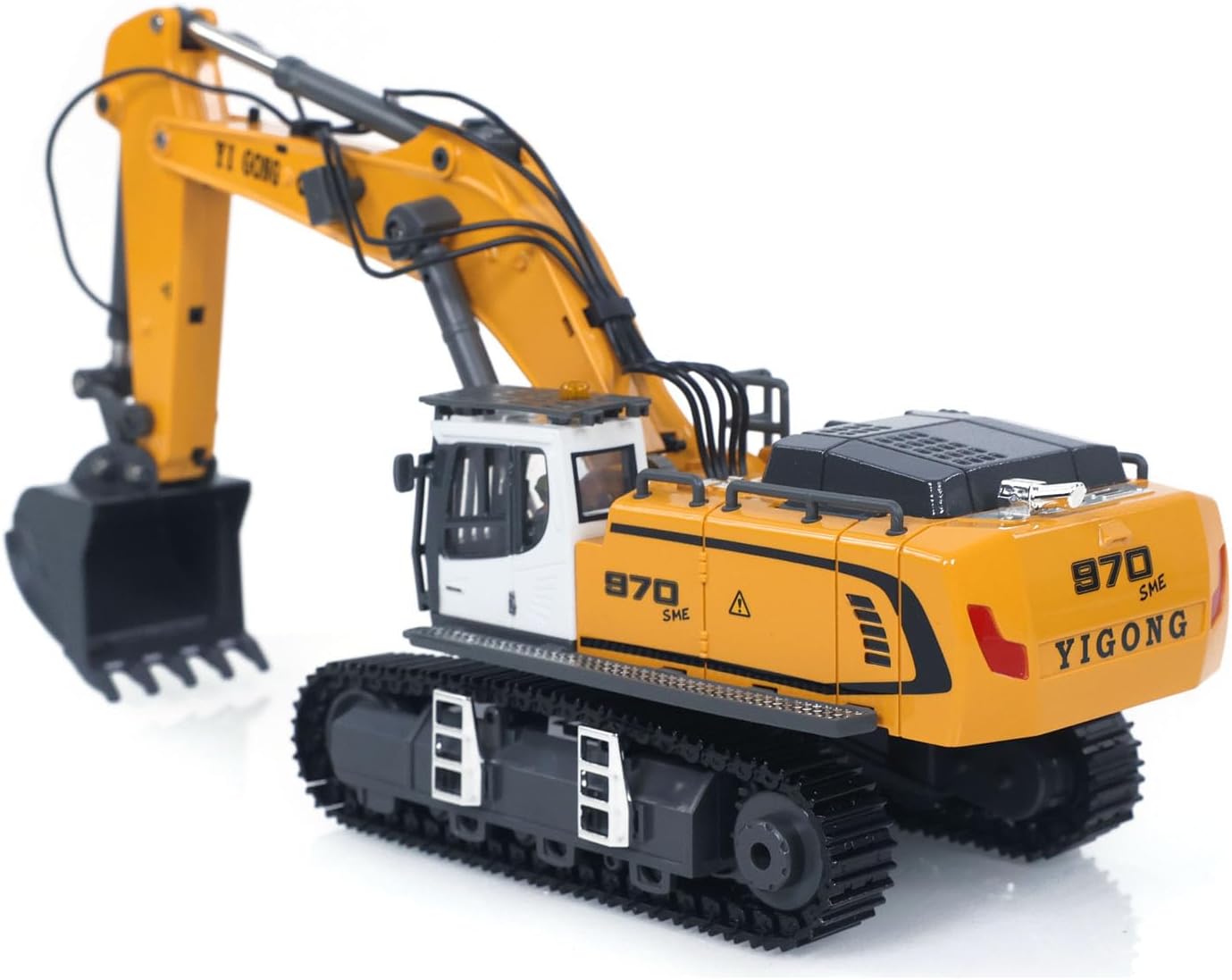 1/50 Electric RC Excavator K970 Remote Control Digger Construction Car Metal Bucket Tracks Lights Sounds Finished Model Hobby Grade Model for Ages 14+