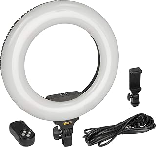 Ikan Oryon 14â€³ Bi-Color 3200K-5600K Ring Light with Smart Phone Holder, Remote Control, and Carrying Bag (RLB40-M)