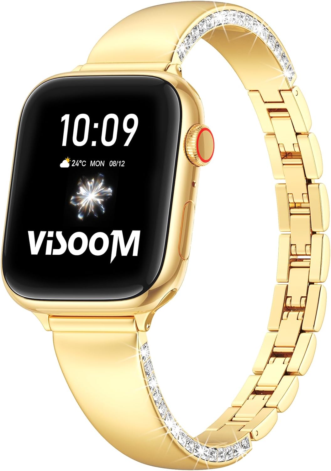 VISOOM Designer Bracelet for Apple Watch 42/41/40/38mm Bands Women-Metal/Dressy/Thin/Slim/Jewelry/Unique Starlight Apple Watch Series Se 11 10 9 8 7 6 5 4 3 2 1 iWatch Bracelet Bands for Women
