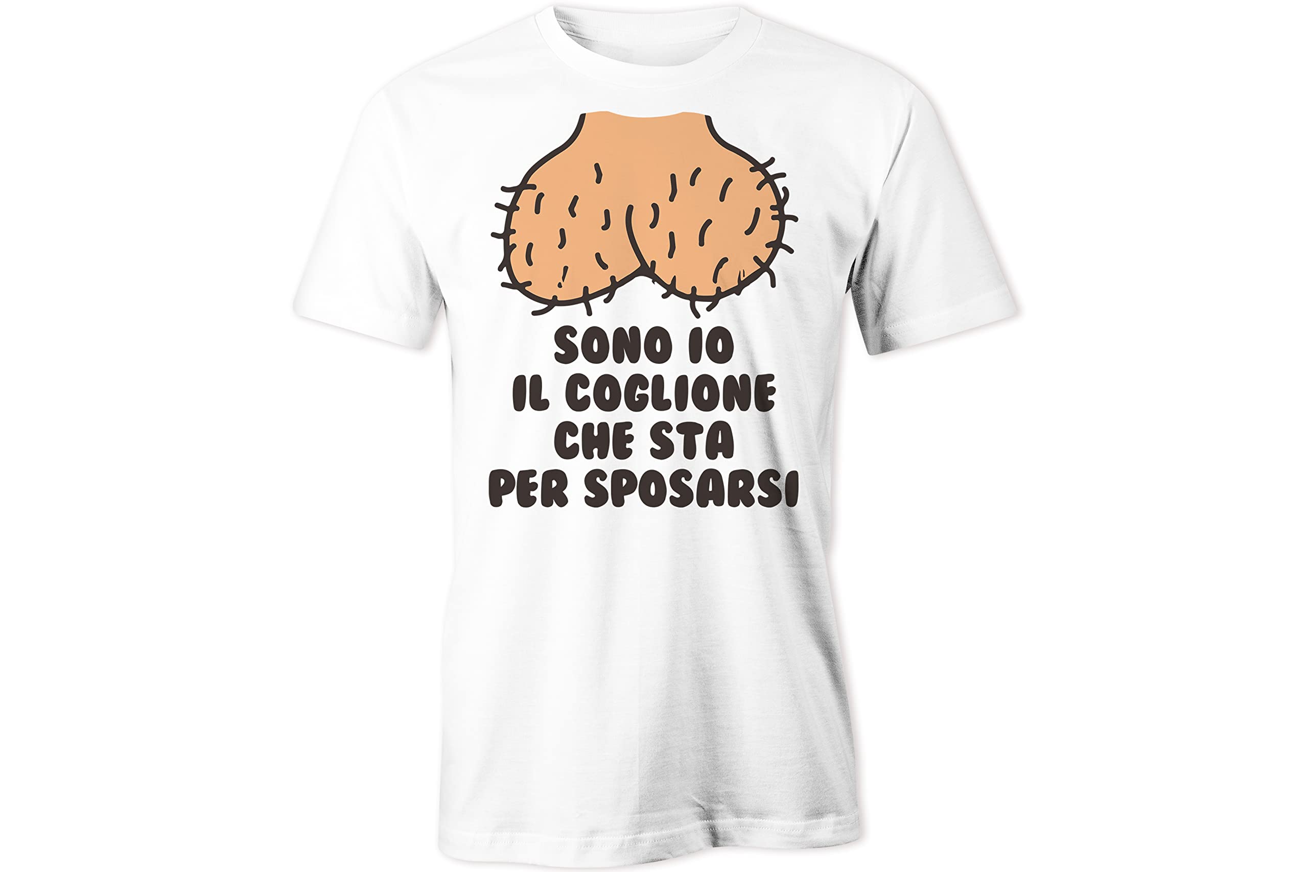 Fashwork T-shirt Sposo Umoristica - Addio Al Celibato - Maglietta 100% Cotone, Vestibilità Regolare, Stampa Morbida E Resistente - Idea Regalo Divertente