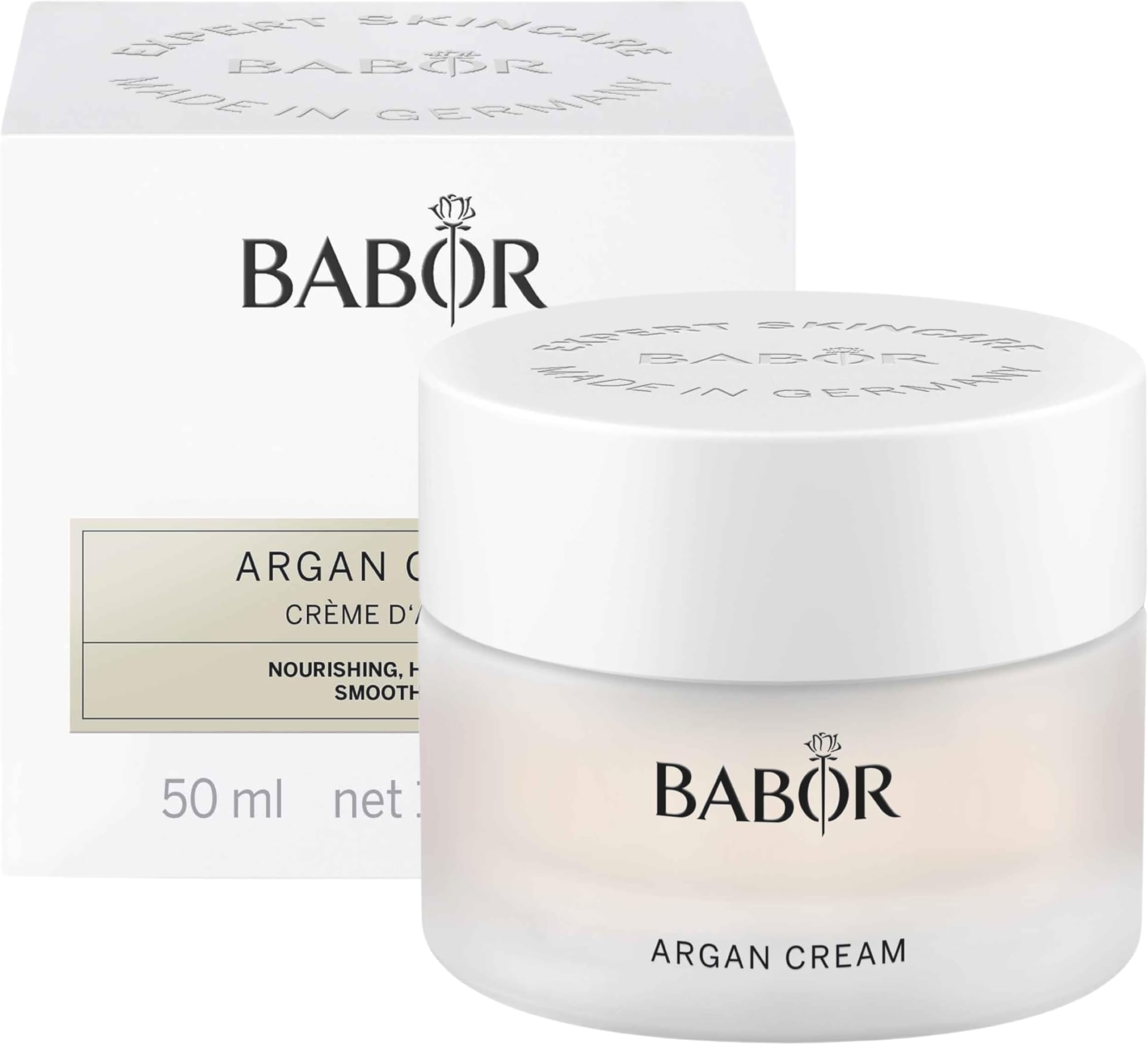 BABOR CLASSICS Argan Cream, Rich face cream for dry skin, With argan oil and vitamin E, Vegan formula, Without alcohol, 50 ml