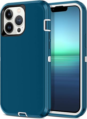 I-HONVA Funda para iPhone 13 Pro Max, a prueba de golpes, a prueba de caídas, 3 capas de protección de cuerpo completo sin protector de pantalla,