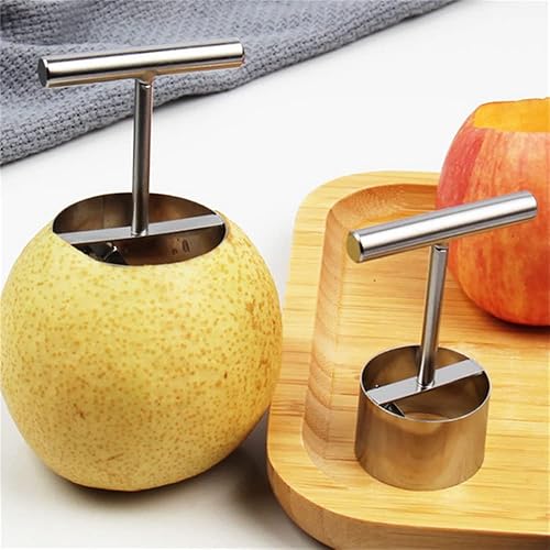Miniatura 7 de chislim 2 piezas de descorazonador de manzana, descorazonador de pera de acero inoxidable, herramienta de descorazonador de frutas, juego de