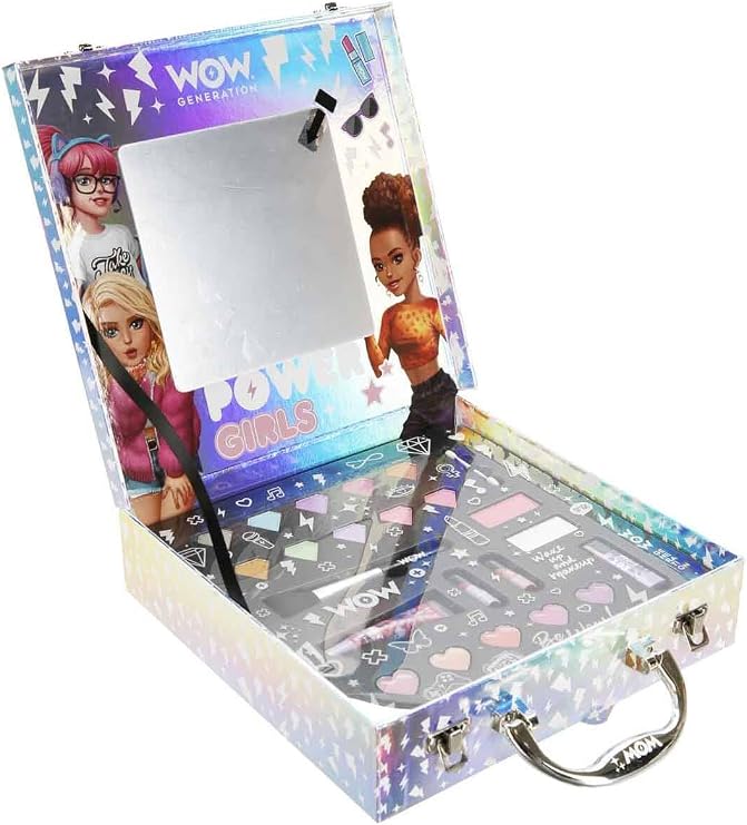 WOW Generation Glam & Go Aynalı Makyaj Çantası Seti, 6+ Yaş, Kız Çocuk Oyuncak, 22 Parça, Kilitli Taşınabilir Çanta