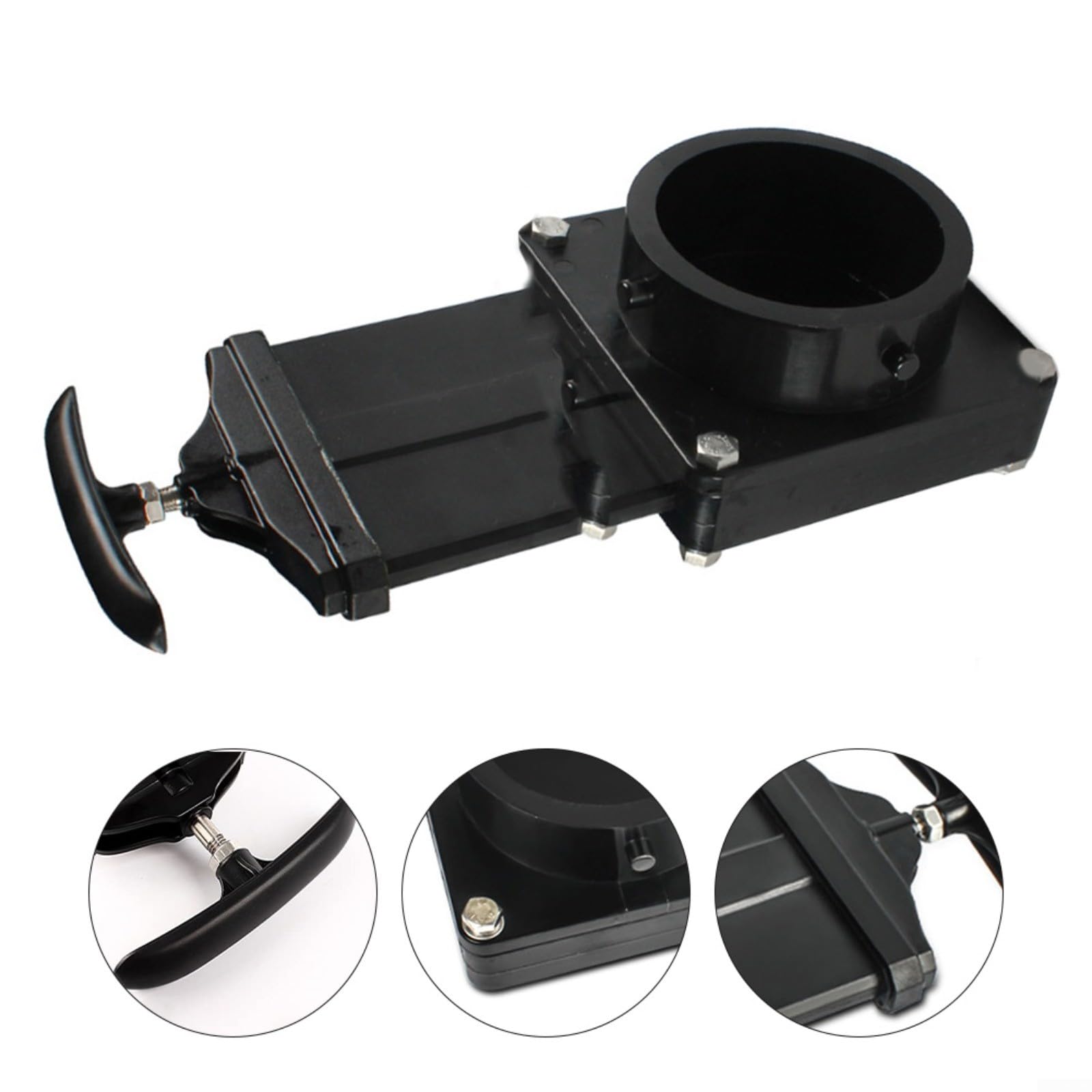 Valvola di scarico dell'acqua nera da 3 pollici per RV Camper Rimorchio Serbatoio di scarico in plastica ABS Parte cancello scarico scarico