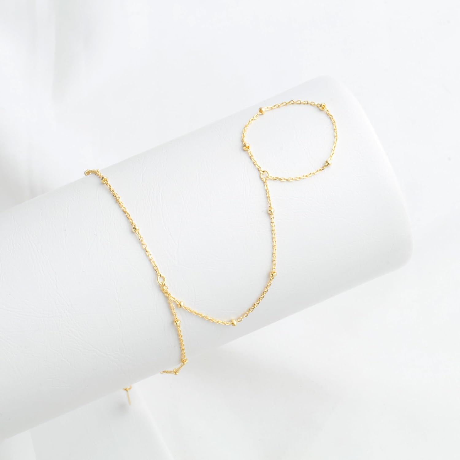 925 Sterling Silver Finger Ring Bracelet Hand Chain for Women, Slave Bracelets 7" to 9" Adjustable - Image 6