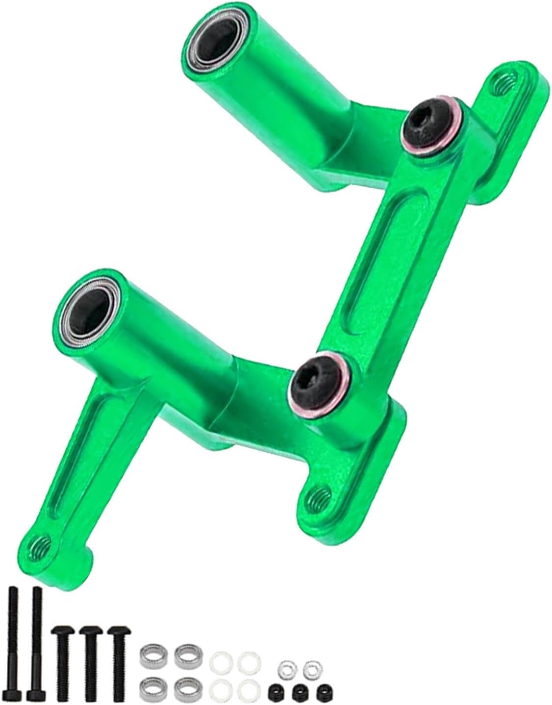 Alloy Steering Bellcranks Drag Link with Ball Bearings Upgrades Parts for 1/10 Slash VXL 2WD/Rustler VXL 2WD/Bandit VXL 2WD,F0rd F 15O Raptor RC Car,Replace 3743,Green