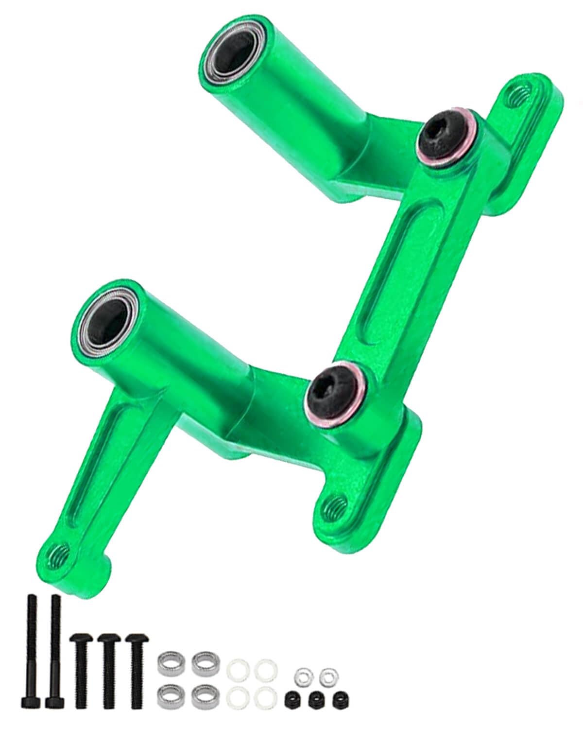 Alloy Steering Bellcranks Drag Link with Ball Bearings Upgrades Parts for 1/10 Slash VXL 2WD/Rustler VXL 2WD/Bandit VXL 2WD,Ford F-150 Raptor RC Car,Replace 3743,Green
