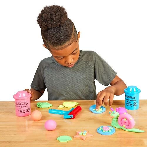 Miniatura 7 de Colorations Masa de neón sin trigo ni gluten, 6 colores (2 onzas cada uno), no tóxica, masa de juego, juego a granel, kit sensorial, recuerdos de