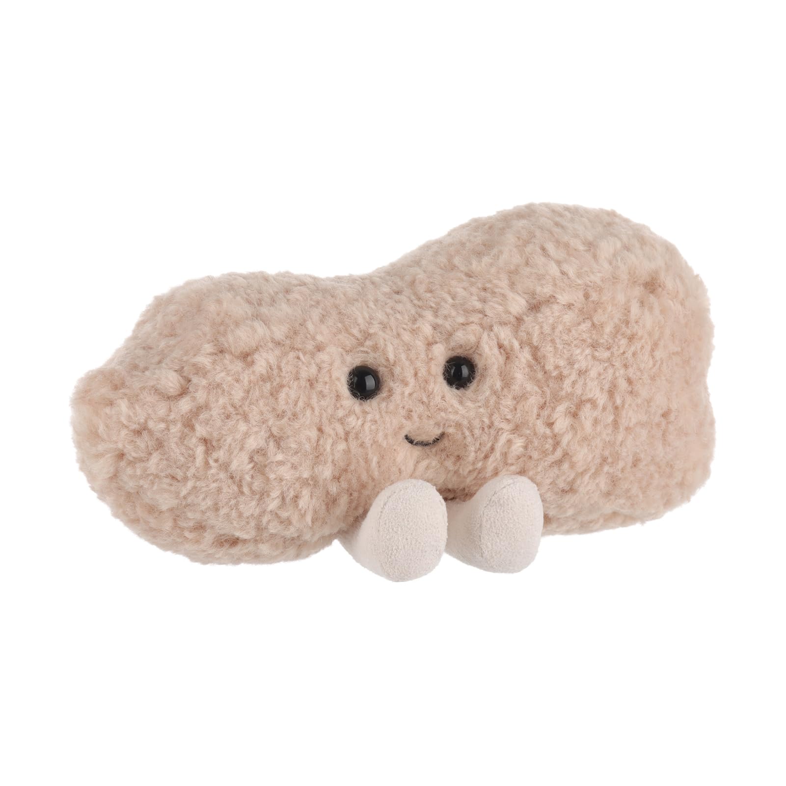 Apricot Lamb Peanut Plush Stuffed Animals for Kids, Soft Cute Plush Toys for Baby Girl and Boy, Fluffy Peanut Brown