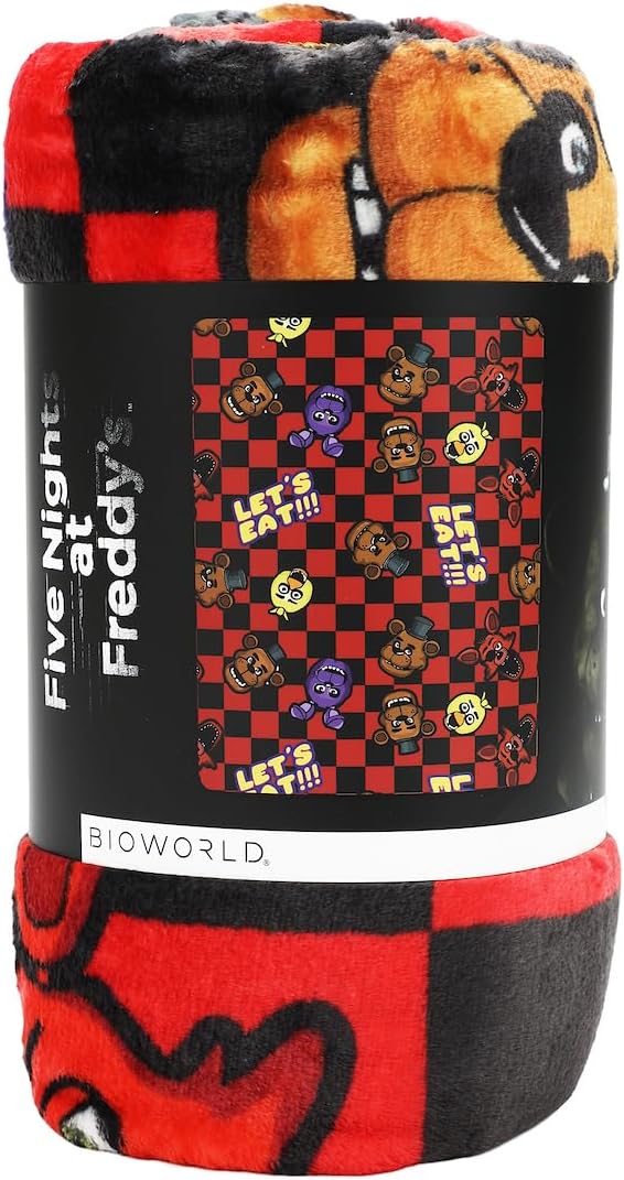 Bioworld Five Nights at Freddy's Let's Eat 45 x 60 Throw Blanket