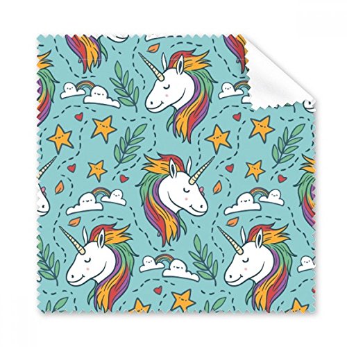 Chiffon microfibre licorne et nuage pour nettoyer les lunettes et écrans x5