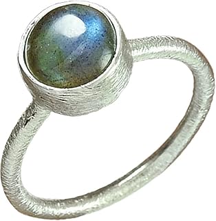 Genuine 925 Sterling Silver, Labradorite Natural Gemstone Awesome Ring, Blue Fire Ring, Promise Ring, Thin Ring, Wedding Ring For Women, Teacher Gifts, June Birthstone (labradorite)