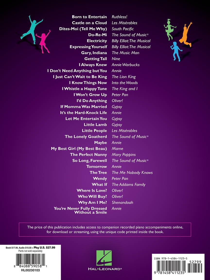 Broadway Songs for Kids - Songs Originally Sung on Stage by Children Book/Online Audio | Piano Vocal Guitar Songbook for Young Singers | 30 Musical Theatre Favorites for Auditions and Performance