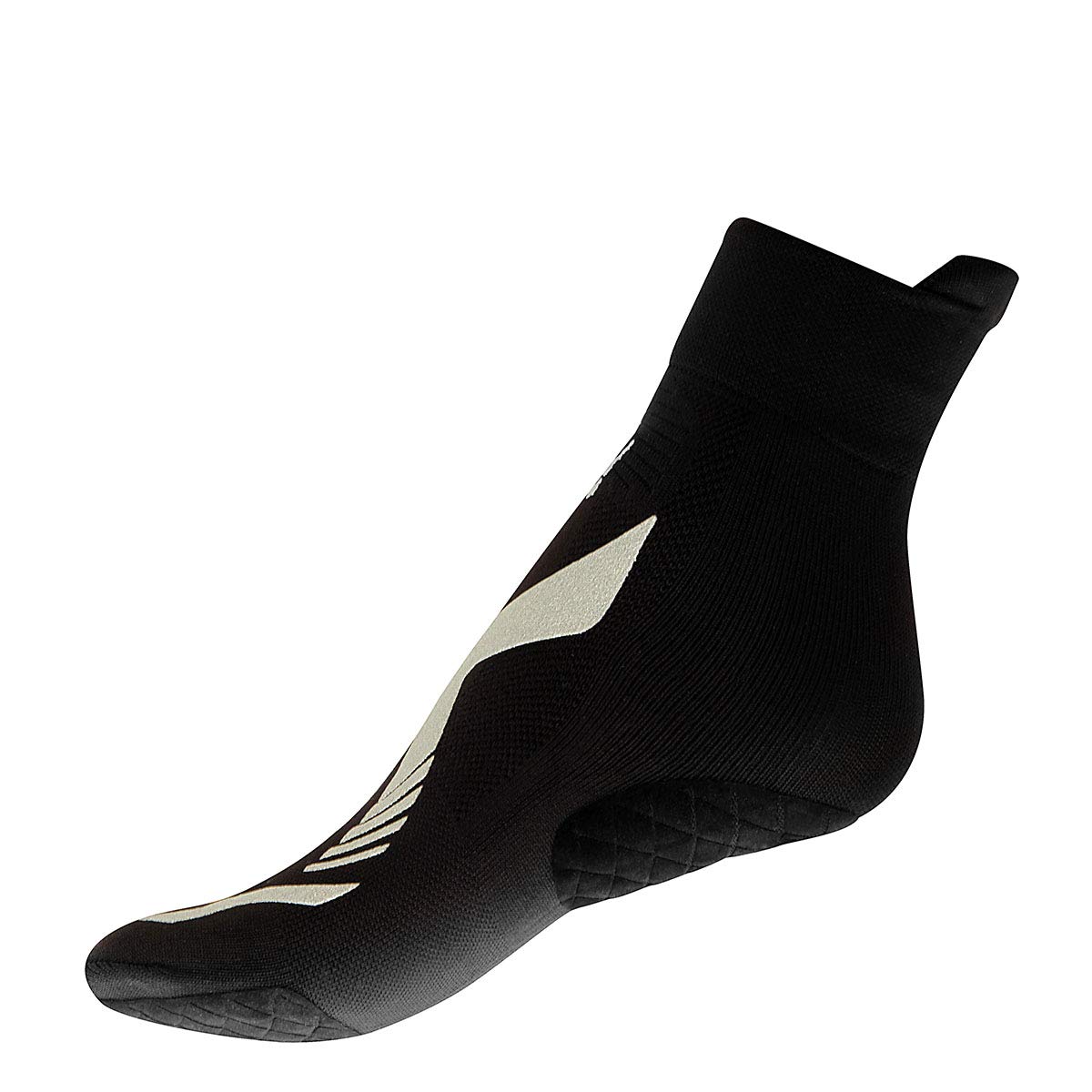 R-EVENGE CALZA TECNICA POOL 1 FINGER ATTIVITÀ IN PISCINA E SU SUPERFICI BAGNATE, ANTISCIVOLO, ANTIBATTERICA, IDEALE PER NUOTO ACQUAGYM, HYDROBIKE, (M 38-41, NERO/SILVER)