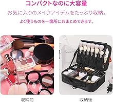 Amazon.co.jp: BestAA メイクボックス プロ用 鏡付き コスメボックス