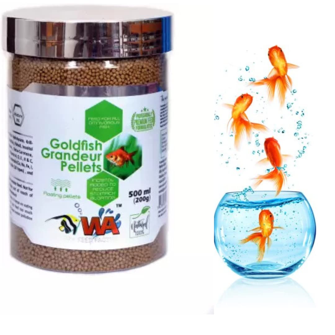 WA Goldfish Grandeur Floating Pellets Fish Food, 200G (500ML) | Feed for All Omnivorous Fish (B0B7DRCF7B) Amazon Price History, Amazon Price Tracker