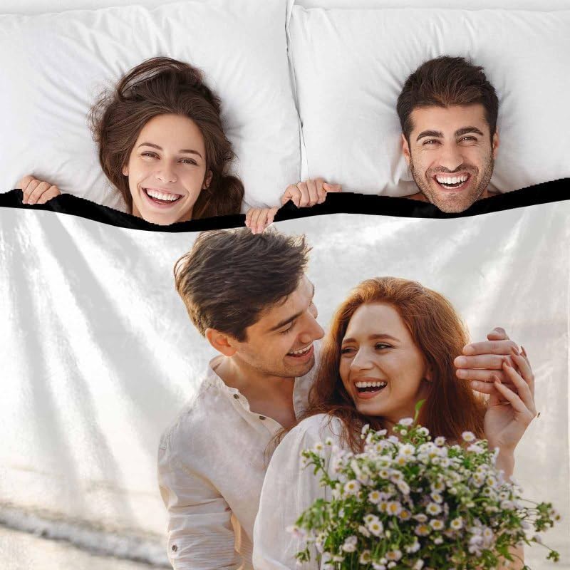 Miniatura 7 de Manta personalizada con fotos, nombre, fotos personalizadas, regalos personalizados para adultos, mamá, papá, hija, bebé, mejor amigo, tamaño Queen,