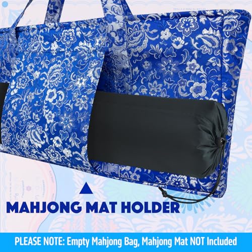 Bolsas Mahjong Vacías con Soporte para Tapete Azul miniatura 6