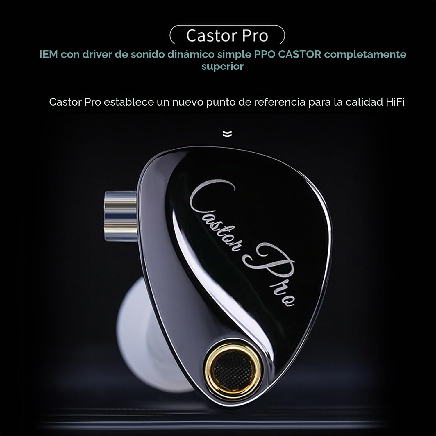 KZ Castor Pro - Monitor de oído de 5 tonos, auriculares de alta fidelidad mejorados, auriculares para juegos con controlador de doble dinámica, cable desmontable 2 pines