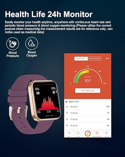 Miniatura 4 de LIGE Reloj inteligente para hacer y responder llamadas pantalla táctil completa de 169 pulgadas para Android iOS con frecuencia cardíaca sueño