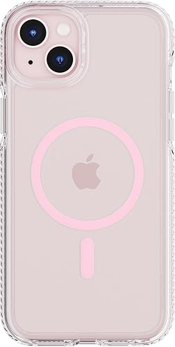 Tech21 Evo Crystal - Funda de protección contra impactos compatible con MagSafe para iPhone 15 Plus, color rosa disponible en Yaxa Peru
