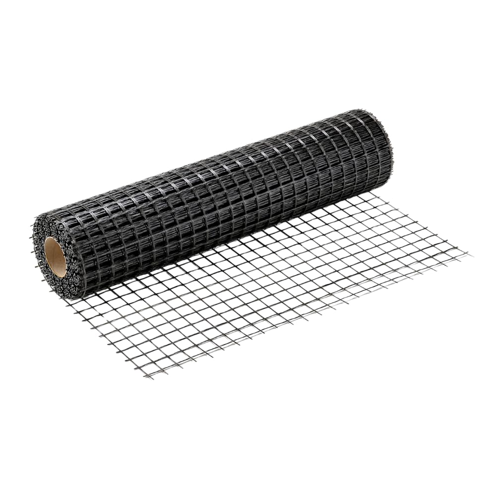 FORTUNATO Rete in Fibra di Vetro per Rinforzo Massetti e Intonaci, 40x40mm, 160g/m², 1 Rotolo da 1x50m, Trattamento Antialcalino, per Pavimenti e Pareti