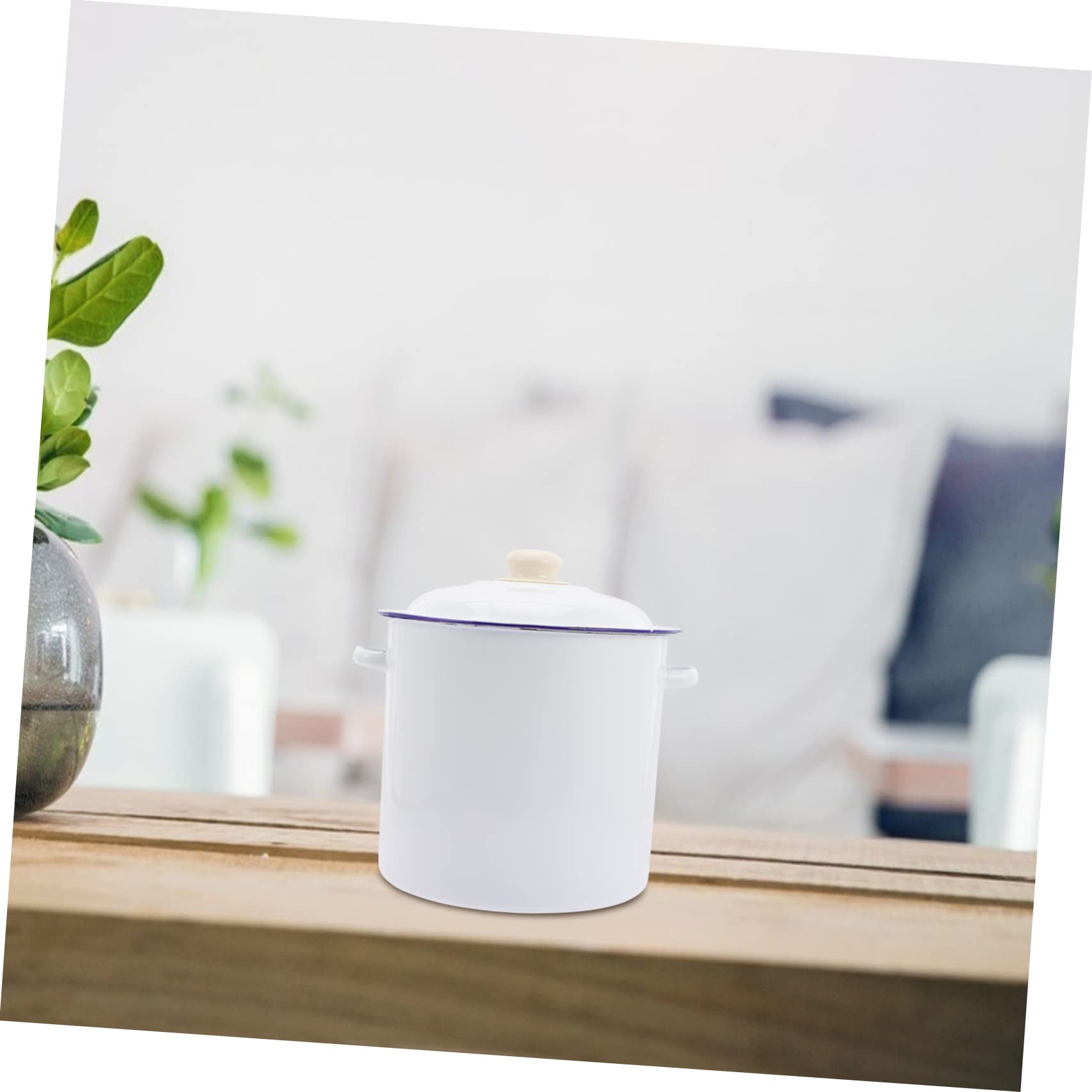 SHOWERORO Secchio Smaltato Bianco da 20L, Contenitore Multiuso Resistente ad Acidi e Sostanze Alcaline, Secchiello per Tè e Acqua Domestica, Forniture per Chimiche, Confezione Singola